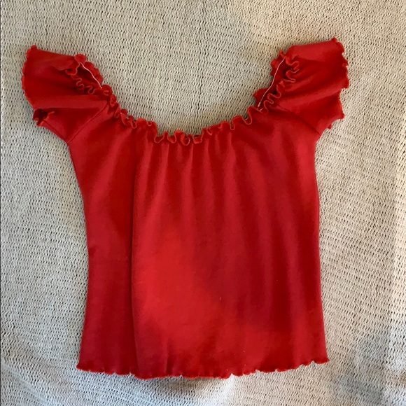 Brandy Melville Red Strapless Top - Picture 2 of 2
